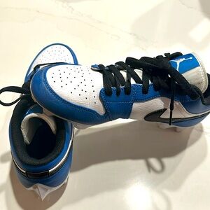 Nike Jordan 1 Football Cleats Low TD Royal Blue White Men's size 8